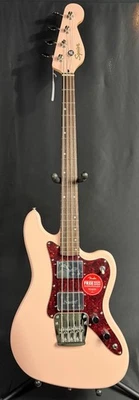 Squier FSR Paranormal Rascal Bass 4-String Bass Guitar Shell Pink Finish (542) - Image 1 of 4