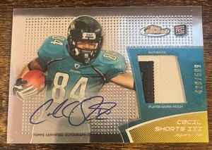 2011 Topps Finest #RAP-CS Cecil Shorts III Rookie Patch Auto #d /599! JAGUARS - Picture 1 of 2