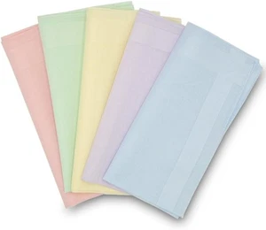 "GB Women’s 100% Cotton Handkerchiefs 5pcs Set Stripe Candy Color Hankies - Picture 1 of 3