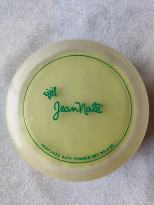 Polvo de baño perfumado Jean Naté de colección 4 oz talco con soplo amarillo Charles of the Ritz Foto 1 de 4