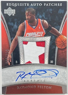 Parches automáticos exquisitos de cubierta superior Raymond Felton 2005-06 auto RC #AP-RF 002/100 Foto 1 de 2