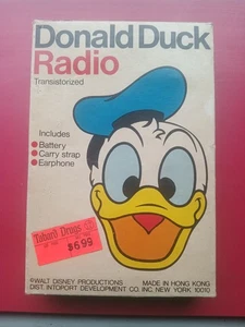 Vintage *Donald Duck Transistor Neuheit Radio*◾Neu in OVP◾funktioniert - Bild 1 von 3