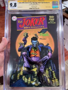 JOKER 80th ANNIVERSARY #1 CGC 9.8 SS 🔥1950er VARIANTE 🔥 SIGNIERT DAVID FINCH L@@K - Bild 1 von 3