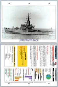 HMS Dumbarton Castle - 1981 - Patrol Forces - Atlas Warships Maxi Card - Picture 1 of 1