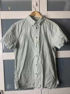 Vintage Diesel Shirt Men’s Size 2XL Button Up 90’s Y2k Embroidery  Light Green - Picture 1 of 14