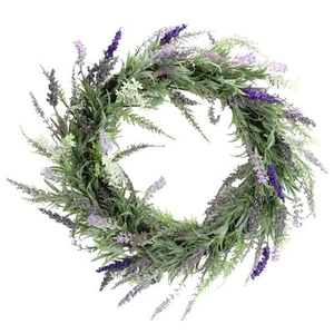 Admired By Nature 22" Artificial French Lavender Wreath Spring Summer Wreaths... - Picture 1 of 7