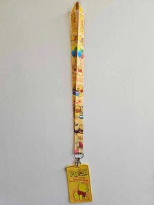 WINNIE THE POOH LANYARD WITH ID HOLDER KEYCHAIN CARTOON NEW - Picture 1 of 1