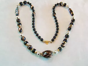 Vintage Miriam Haskell Murano Venetian Art Glass Graduated Beaded Necklace - Picture 1 of 6