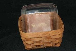 Longaberger Rich Brown Medium Berry Basket with Protector - NEW - Picture 1 of 7