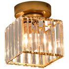 Modern Flush Mount Ceiling Lamp Round Chrome Pendant Lighting Fixtures With Bulb