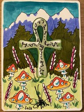 MTG ARTIST PROOF MTG Japanese Ankh Of Mishra AP Sketch Art Amy WEBER