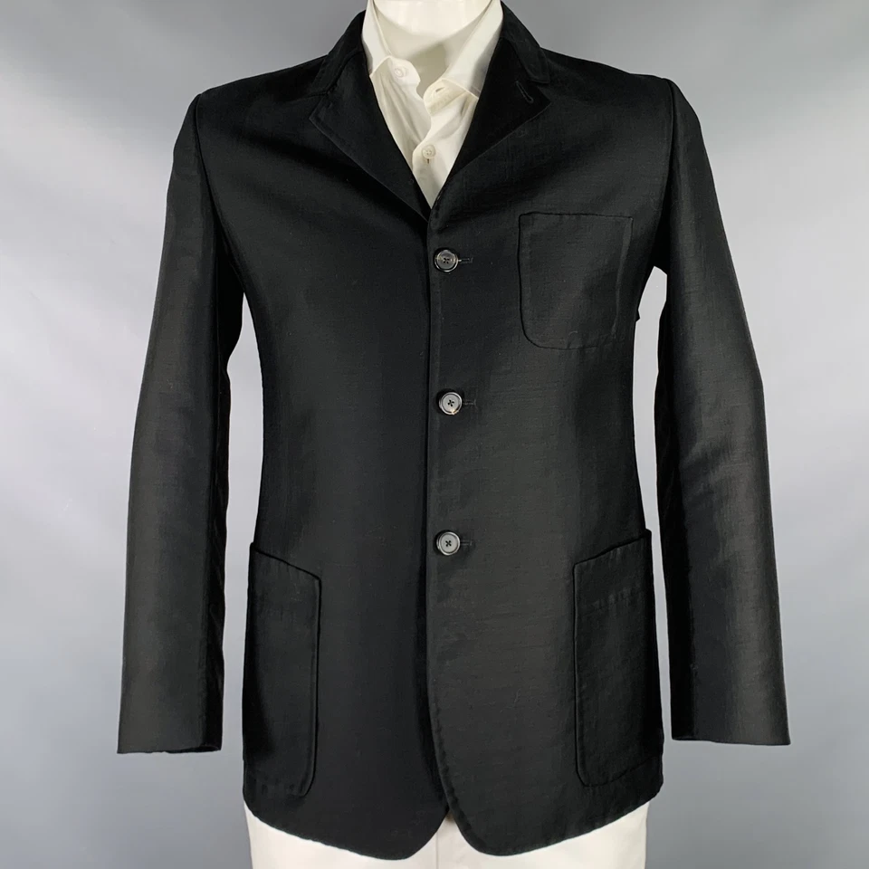 Спортивное пальто JIL SANDER размер 42 черная шерстяная смесь с вырезом лацкан - Изображение 1 из 4