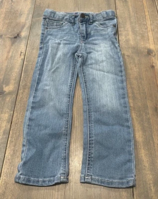 Pantalones de mezclilla rectos azul claro Cherokee para niñas pequeñas cintura ajustable talla: 3T Foto 1 de 4