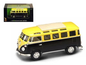 1962 VW Microbus Yellow/Black 1/43 Diecast CARZ Road Signature - Picture 1 of 1