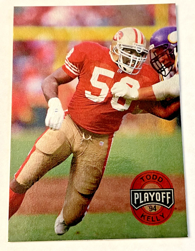 1994 Playoff Texchrome NFL Trading Card #145 Todd Kelly San Francisco 49ers - Image 1 of 4