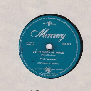 Raro 1957 Platters 78 On My Word Di Honor / One IN A Million Mercury MT 143 E - Bild 1 von 3