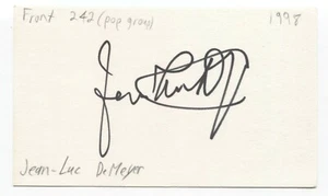 Front 242 - Jean-Luc De Meyer signed 3x5 Karteikarte handsigniert Signatur - Bild 1 von 2