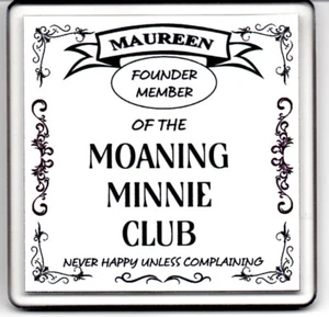 Minnie montaña rusa acrílica personalizada gimiendo 4""x4"" NUEVA taza cerveza bebida hembra - Imagen 1 de 1