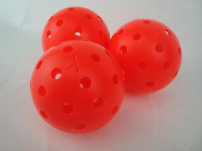 FRANKLIN SPORTS New 3 Franklin X-40 Pickleball Outdoor Ball set of 3 Ember Red Color