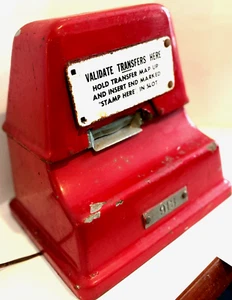 Rare Antique CTA Validating Transfer Stamp Machine Chicago Rapid Transit System - Picture 1 of 19