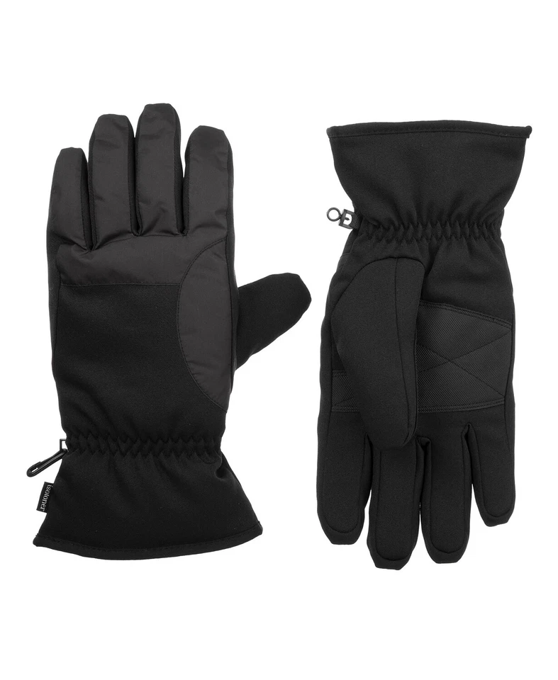 ISOTONER Signature Men's Lined Sport Touchscreen Gloves Black Large