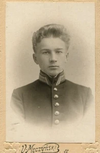Bellissimo ragazzo antico CDV ritratto cartolina fotografica urss - Foto 1 di 3