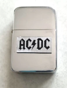 BRIQUET à essence - AC/DC - métal silver - Picture 1 of 6