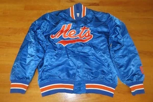De colección Wilson JUEGO USADO NEW YORK METS No. Chaqueta de nailon 62 con botones (talla 42) - Imagen 1 de 10