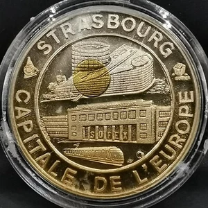 MEDAILLE ARGENT 999‰ & LAITON 25 ECU 1994 FOIRE EUROPEENNE DE STRASBOURG 1000Ex. - Picture 1 of 2