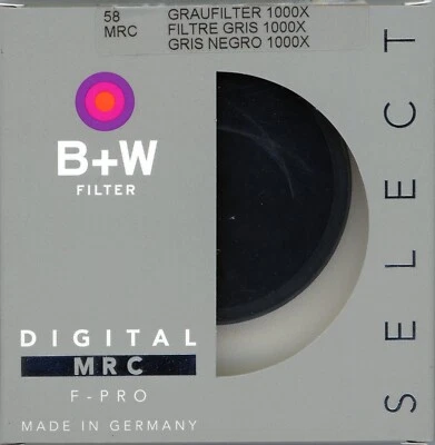 B+W 58mm MRC 110M Solid Neutral Density 3.0 Filter (10 Stop) 1066181 - Image 1 of 3
