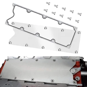 LS Gen 3 Valley Pan Cover Plate with Gasket and Seals Low Profile - Aluminum Kno - Afbeelding 1 van 6