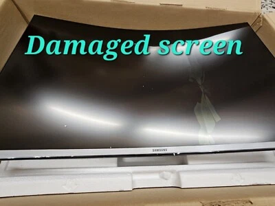 Samsung 32 Inch Gaming Monitor Curved U32R590CWPXXU ●●●Damaged Screen●●● - Image 1 of 4