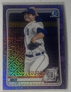 CASEY MIZE - 2020 Bowman Chrome - MOJO púrpura paralelo #’d 210/250 - Tigres - Imagen 1 de 3