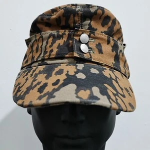 WWII German Army M43 Oak Camouflage Field Cap Camo Cotton Size XL - Picture 1 of 5