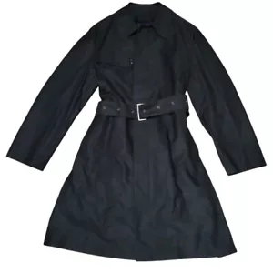 Burberry London Single Trench Coat Black Cotton w/Liner Men's L - Picture 1 of 14