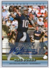 Mac Jones 2022 Panini Clearly Donruss 1992 #03/25 Auto New England Patriots