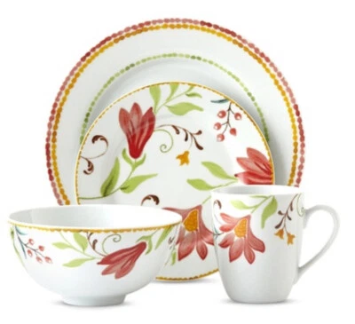 Juego de vajilla Oneida Italiano Ciprés Vibrante Floral 16 Piezas, Servicio para 4... Foto 1 de 4