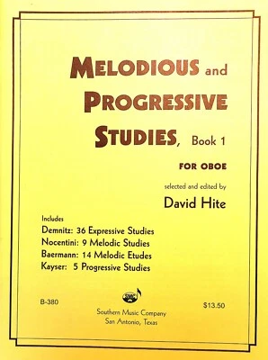 Melodious and Progressive Studies,  Book 1 for Oboe (or Sax) by David Hite - Image 1 of 4