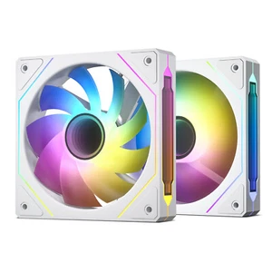 Paquete de 2 ventiladores de PC Darkrock R120 120 mm con diseño de espejo infinito instalado inverso de 120 mm - Imagen 1 de 12