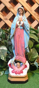 8016 Lady of Guadalupe Mary Cherub Latex Fiberglass Production Mold Concrete - Picture 1 of 5