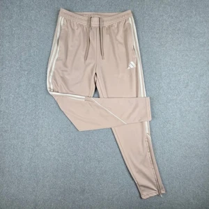 Adidas Track Pants Womens Large Aeroready Drawstring Zippered Pocket and Ankle - Picture 1 of 20