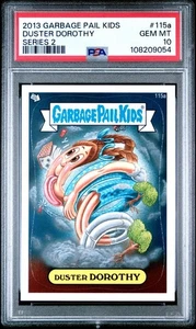 PSA 10 GEM MINT 2013 GARBAGE PAIL KIDS BNS2 #115a DUSTER DOROTHY STICKER CARD - Picture 1 of 4