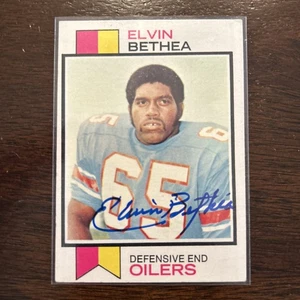 1973 Topps - Elvin Bethea #325 IP autógrafo - Imagen 1 de 2