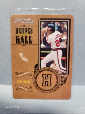 2004 Donruss Studio - Heroes of the Hall Die-Cut Rod Carew #HH-8 /500 - Изображение 1 из 2