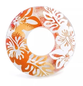 Intex Clear Color Tube Inflatable Swimming Pool Float Raft Flower Design - Picture 1 of 1