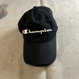 Champion Strapback Mütze Baseball Cap schwarz Spruch Logo verstellbar - Bild 1 von 6