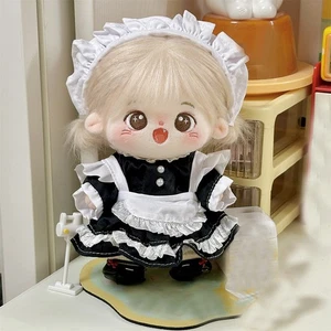 Süß für Plüschtier 20 cm Puppenkleidung Dienstmädchen Kleid Haarband Verkleiden - Bild 1 von 2