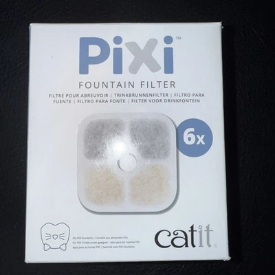 Pack de 6 filtros de repuesto para fuente de agua limpiadora Catit PIXI Foto 1 de 4