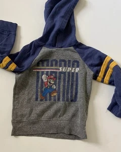 Sonoma Boys Super Mario Blue Yellow Hoodie Size 5** - Picture 1 of 4