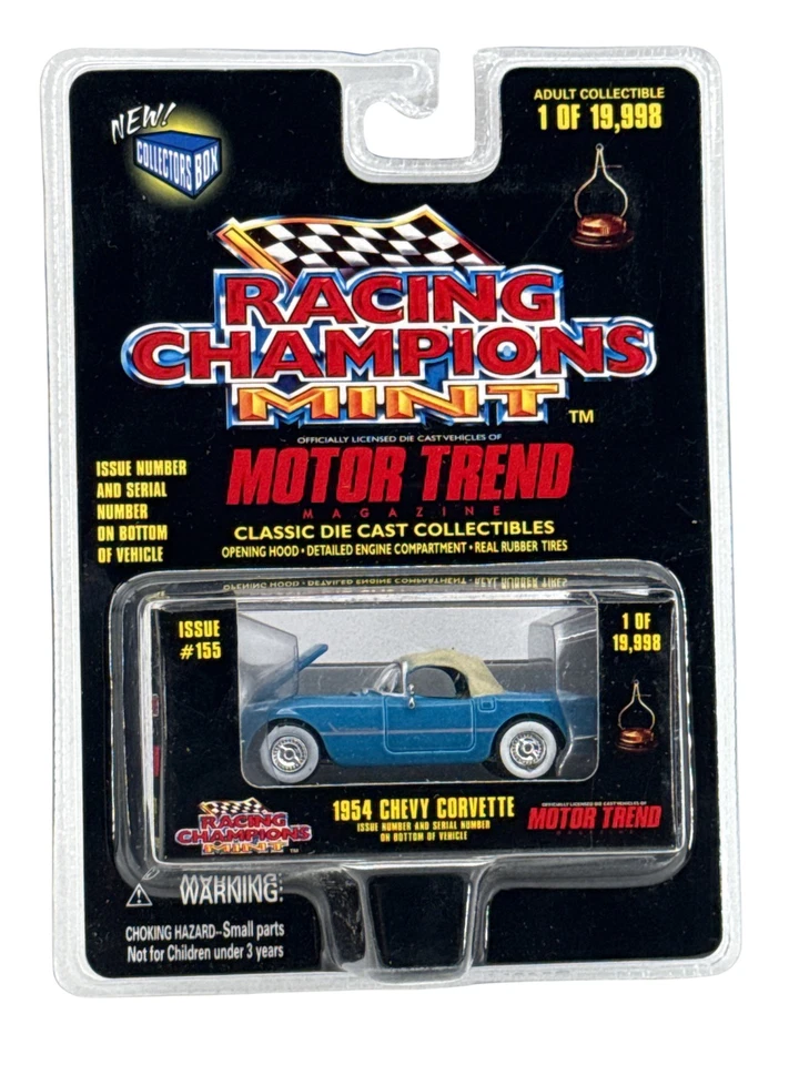 老式 Racing Champions 完好 1954 年雪佛兰 Corvette 压铸汽车 19998 年 1 年 1 个电机 T — 第 1/4 张图片